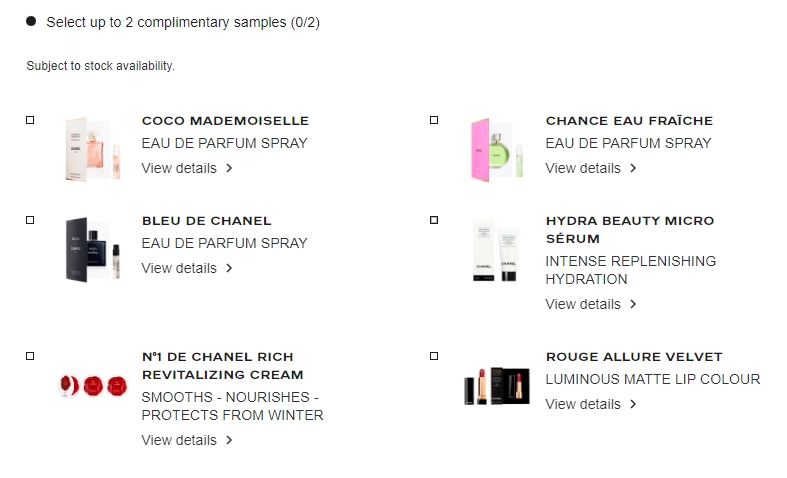 香奈儿官网活动：购买美妆口红，六选二小样！@ Chanel