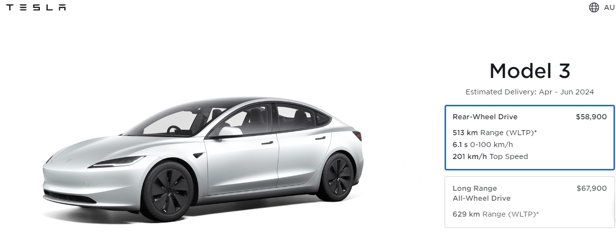 特斯拉Model 3: RWD $60700 (原价$63700), LR $69700 (原价$72700)配送+上路费@Tesla