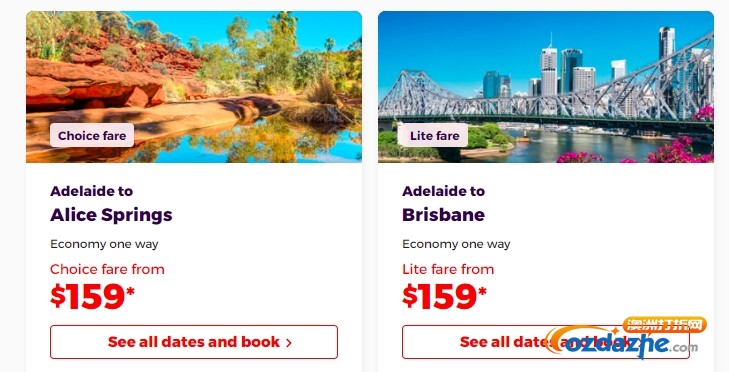 维珍航空假期促销：机票$65起！@ Virgin Australia